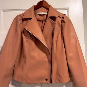 Marie Oliver Maeve Moto Jacket - size small. Color is beige blush.